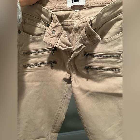 Paige Beige Skinny Jeans, Size 27 - Picture 3 of 5
